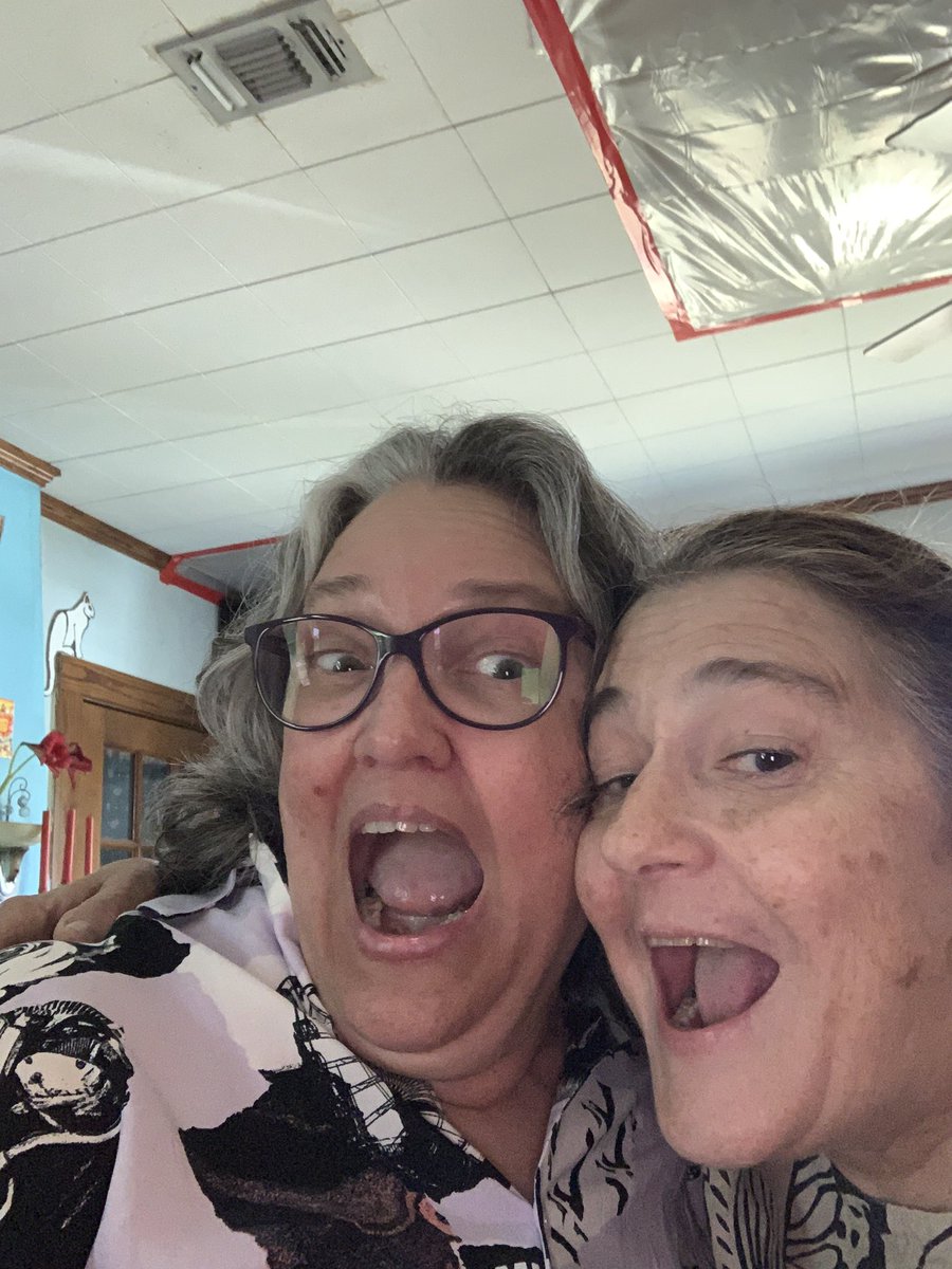 kyjablue's tweet image. You are just so gorgeous!!! Here’s me and my sister - no make up for either of us and happy to be 60somethings! #oldandugly #younginspirit