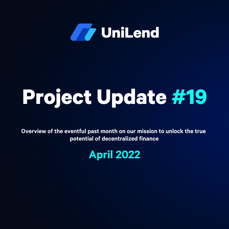 UniLend_Finance's tweet photo. 1/Announcing UniLend's Project Updates #19๐ฅ
Time flies, and April has already passed us by!โ๏ธ
Catch up on everything that went down at UniLend Finance in April 2022๐ซ
๐ Check out synopsis video: https://t.co/ZGk7f0sUk3
๐ Read Blog: https://t.co/eSU3fTtURz