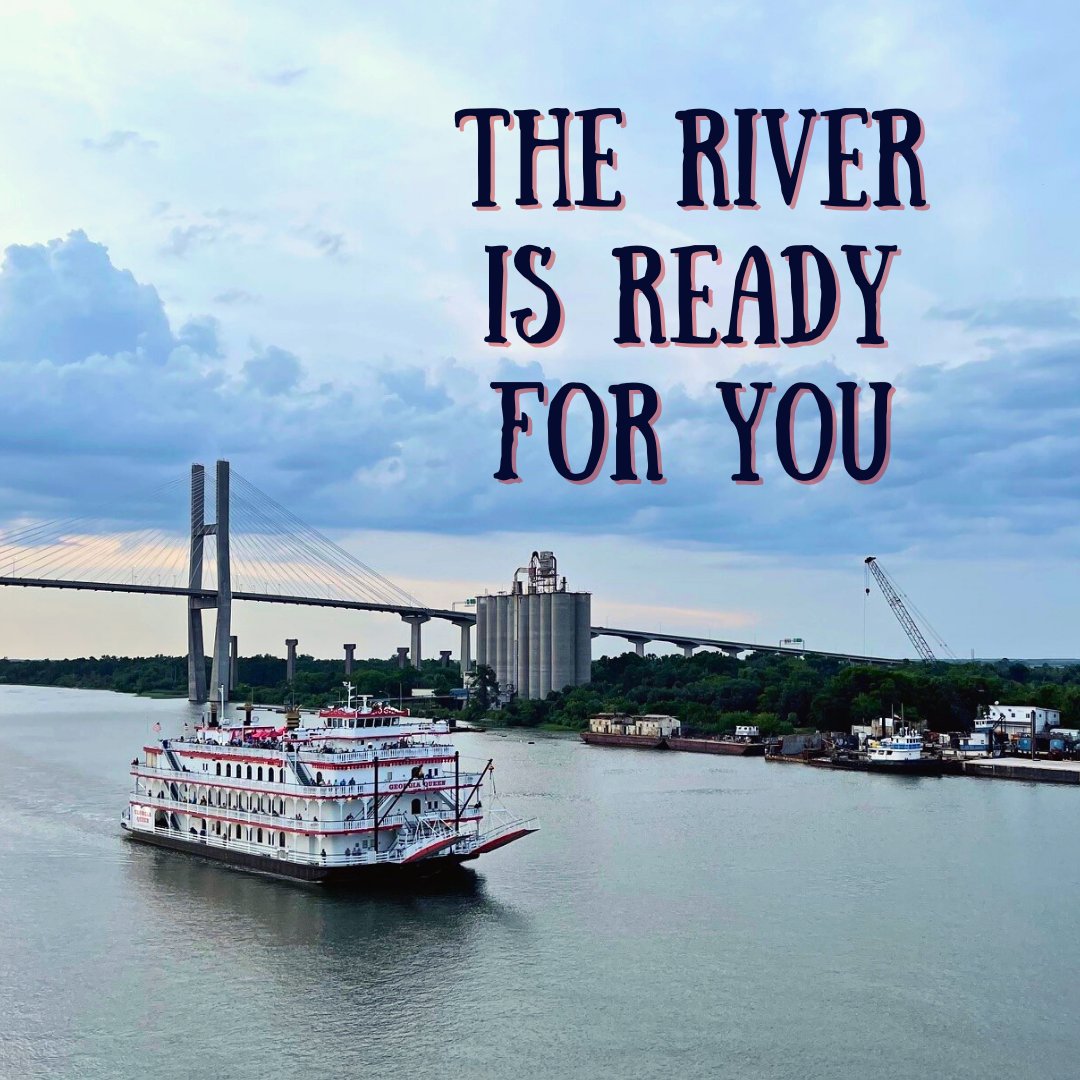 The river is ready for you, and so are we! Book your cruise online at savannahriverboat.com or by calling our ticket office at (912)-232-6404! #savannahriverboat #georgiaqueen #visitsavannah #riverboat #toursavannah