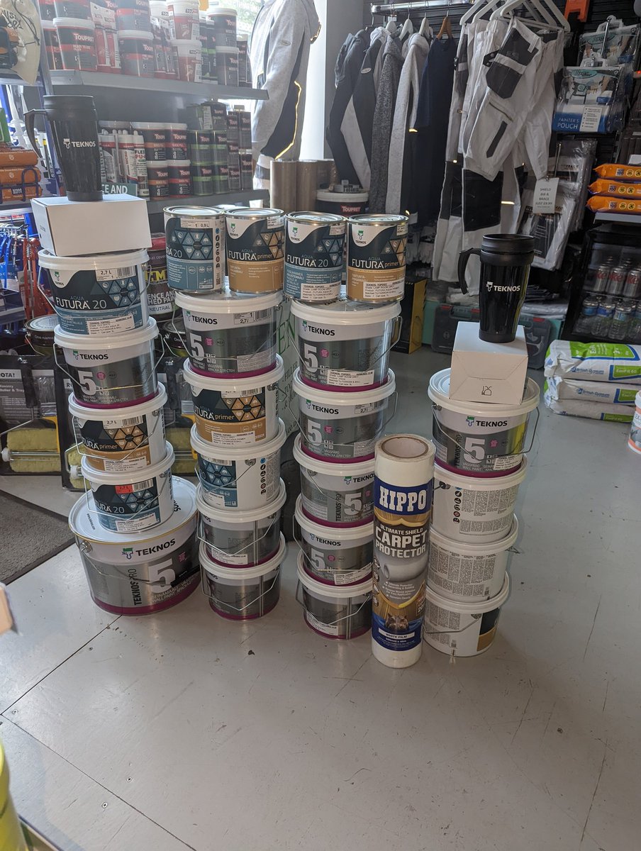 topdecbrush's tweet photo. Just a tiny Teknos order from one of our customers 💚💚💚
All colour matched to FB colours
Shop the full Teknos range here https://t.co/vBuVlpTq82
@TeknosGBI @HippoProducts #teknos #topdec #trusttopdec https://t.co/5laStZhnf8