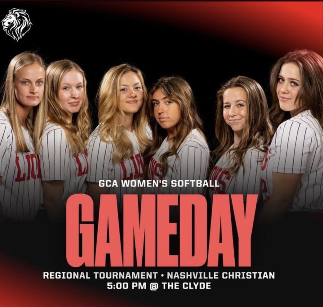 GCALionsSB's tweet photo. GAMEDAY: 🥎GCA🥎set to host Nashville Christian in Region Tournament today‼️ 
@GCALions 

⌚️: 5:00 PM
🆚: (@NcsSoftball ) 
📍: Leiper’s Fork, TN
🏟: The Clyde (GCA) https://t.co/yoALpUTkol