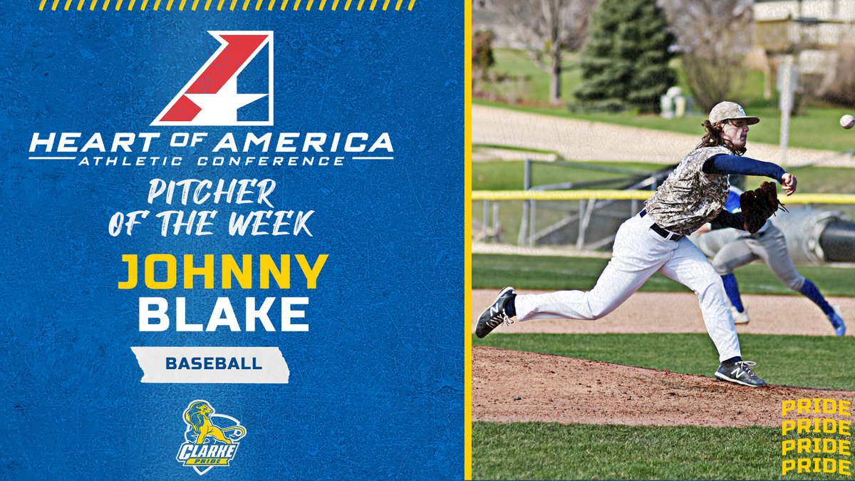 ClarkeBaseball's tweet photo. Johnny Blake earns Clarke's fourth Heart Pitcher of the Week of 2022

#ClarkePride 

Story ⬇️

https://t.co/FcUM8Wf49H https://t.co/JeRUDGxmyH
