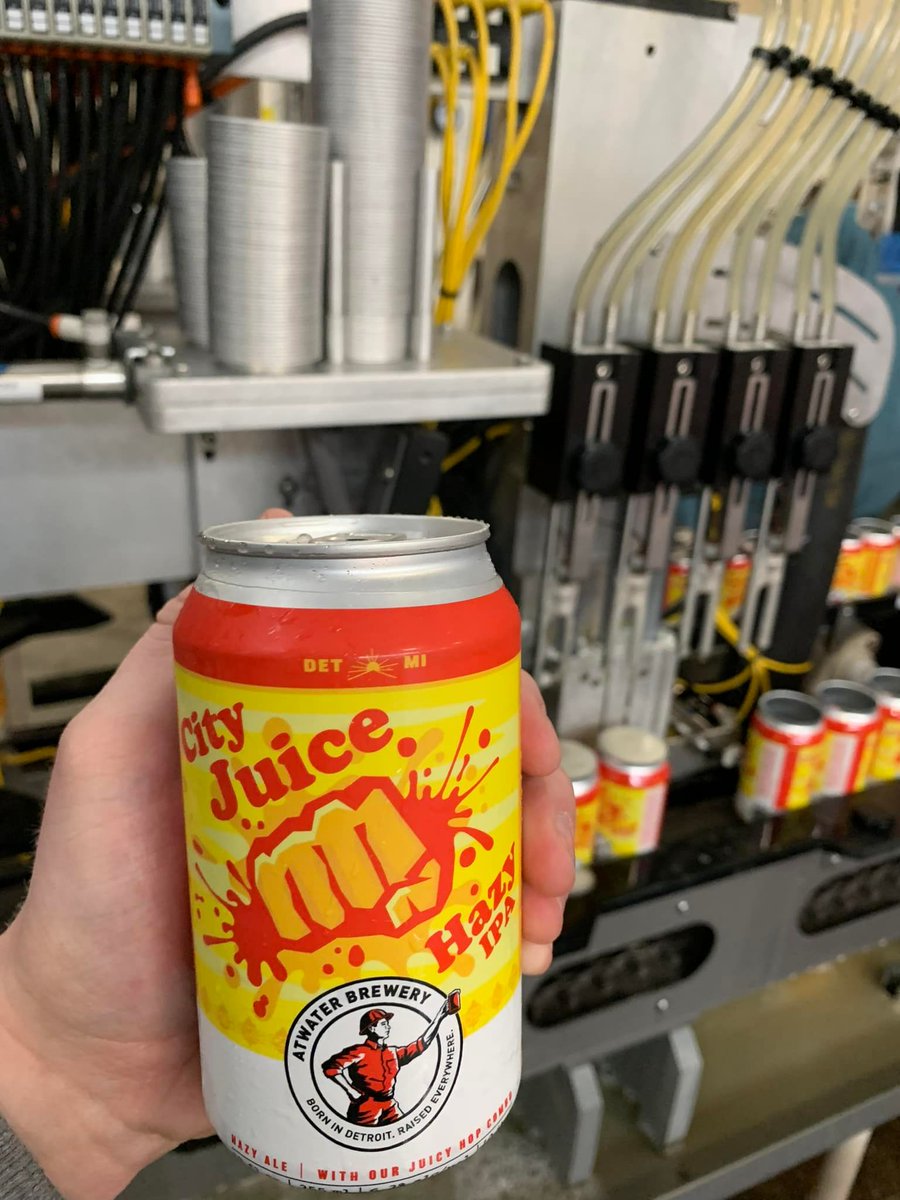 NWOBeverage's tweet photo. Hazy, juicy, and packed full of hop flavor, @atwaterbeer City Juice Hazy IPA is every beer lover's dream. #craftbeer #detroitbeer https://t.co/cQOwusXs0p