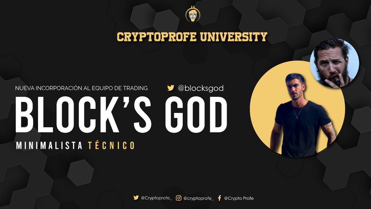📢 ¡Damos la BIENVENIDA a @blocksgod como NUEVO PROFE en nuestra ACADEMIA!  👏🏻 🔱Su visión sobre el análisis técnico está basada en el concepto de  