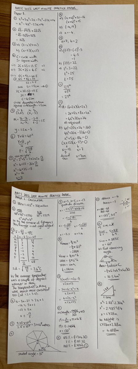 aap03102's tweet photo. ⭐️National 5 Maths students⭐️

Done all the @sqanews past papers?

Finished all @maths180’s practice &amp; booster papers? 

Here’s a couple of papers I fired together today that might be worth trying before Wednesday’s exam (apologies in advance if there are any wee mistakes)! ❤️ https://t.co/j1Hlw32g9n
