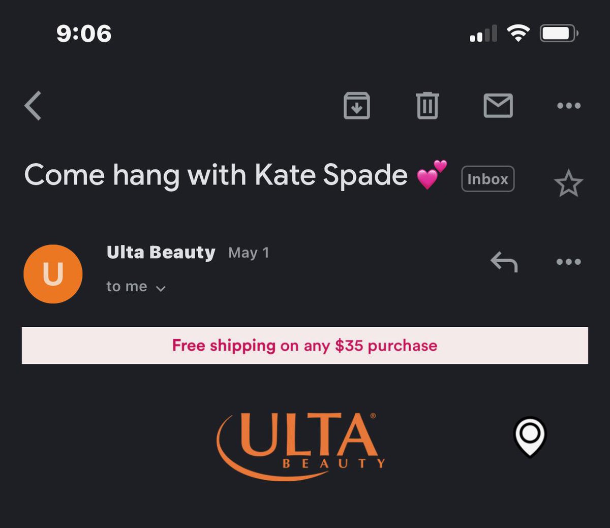 Ummm... maybe poor choice of words @ultabeauty ... you know considering the circumstances #ulta https://t.co/t4isaedyux