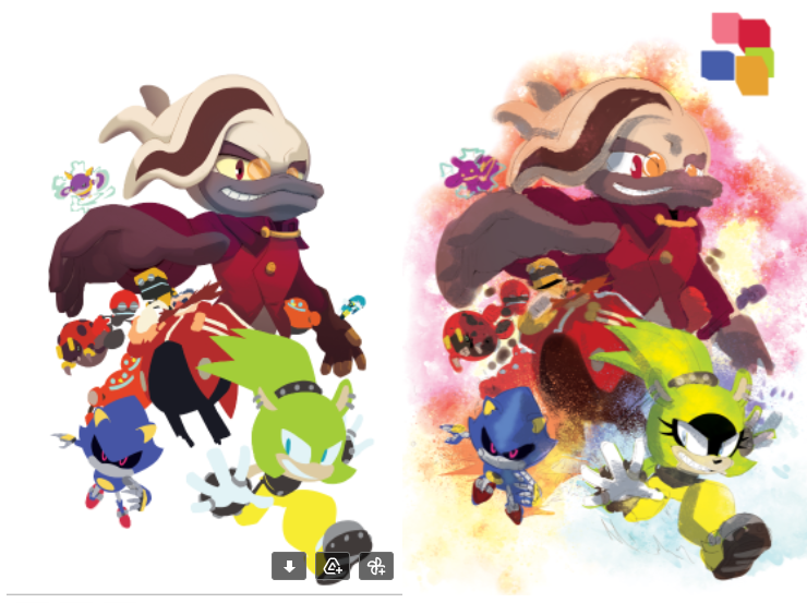 Here is the breakdown!
1. thumbs
2. pencils
3. color blocking
4. final 