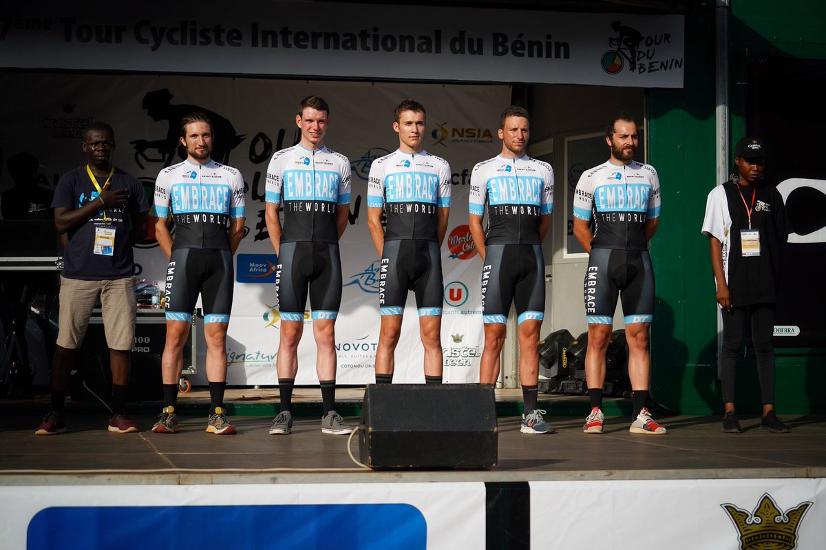 Our equip for the 17th edition of the  Tour du Benin! 🇧🇯 

#benintour2022 #africarising 

Anton Benedix
Marcel Peschges 
Hermann Keller
Clemens Averdung
Mario Boll 

DS: Enzo Watermann

#embracetheworld 🌍