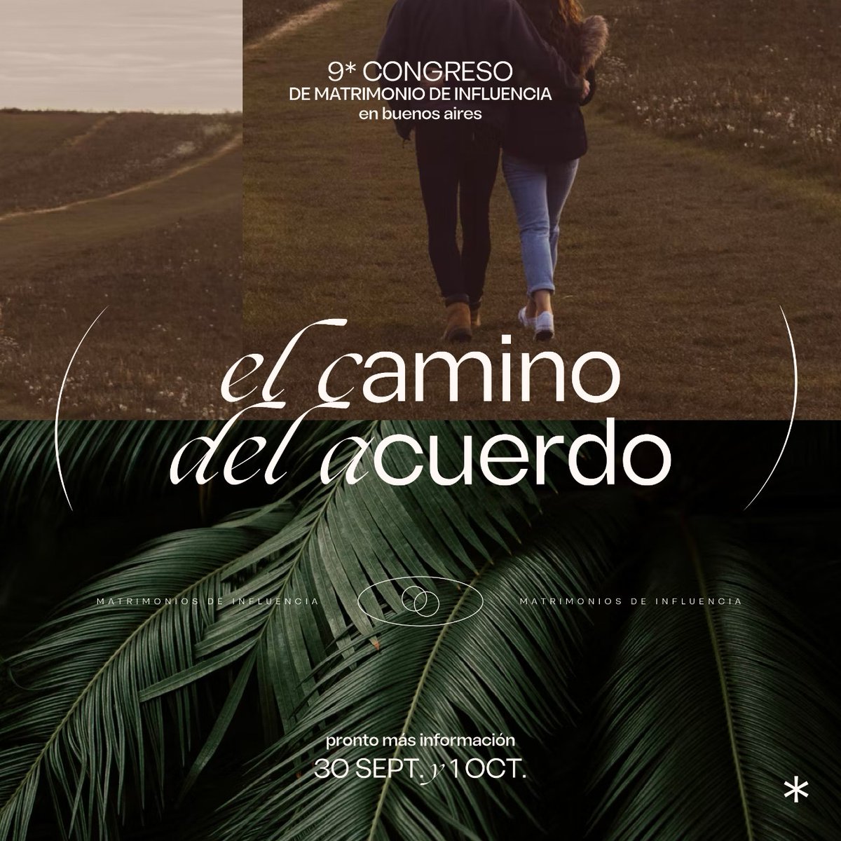 "El Camino Del Acuerdo"
Ya nos estamos preparando para el 9no Congreso De Matrimonios De Influencia Presencial en Buenos Aires !
Será una jornada maravillosa plagada de desafíos del Espíritu Santo, restauración y renovación del Pacto Conyugal!
Reserva la fecha