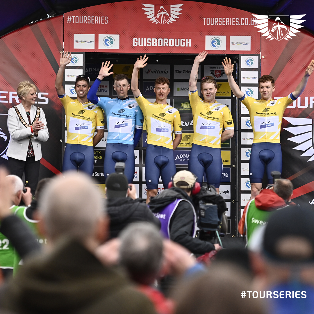 TourSeries's tweet photo. A clean sweep of all our @FreewheelUK leaders' jerseys for @wivsungod after round one 👊

📸 // @swpixtweets
 
#TourSeries https://t.co/vxtYvZJZie