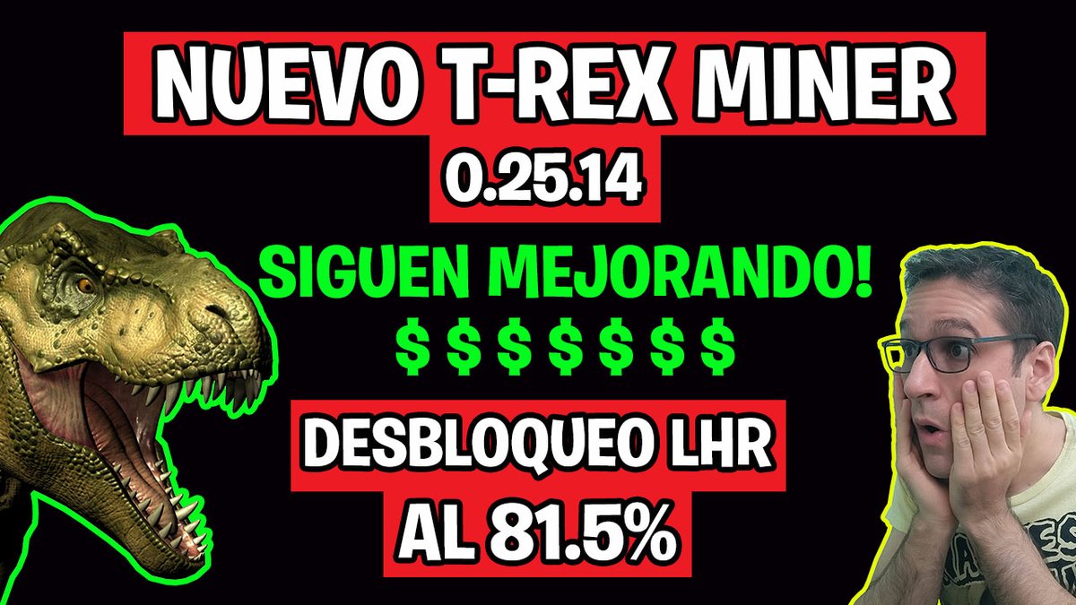 cryptossuper's tweet image. Nueva version del T Rex Miner 0.25.14 desbloquea nuestras graficas al 81.5%
youtu.be/qYYhRRiJxqk