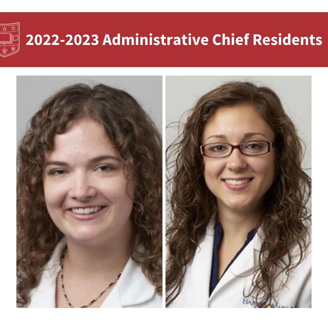 Our 2022-2023 administrative chief residents: Erin Andrade, MD, MPH, and Jessica Lindemann, MD, PhD. 👏 Looking forward to a great year!