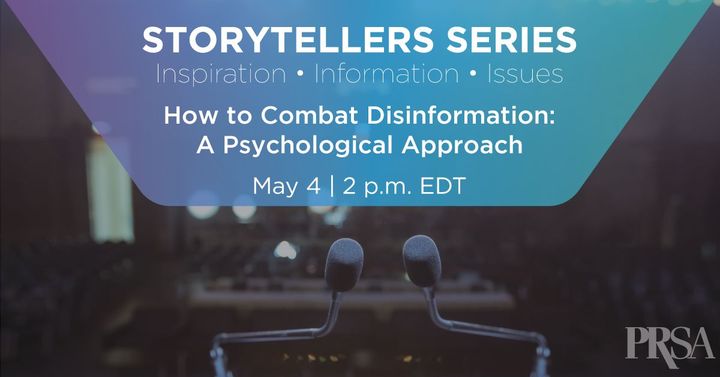 PRSSANational's tweet image. Learn ways in which you can combat disinformation at the May 4th Storyteller Session 

Guest speaker Dr. Jon Roozenbeek, British Academy Postdoctoral Fellow, Cambridge Social Decision-Making Lab  

Join us &amp;gt;&amp;gt; bit.ly/38tgYnx