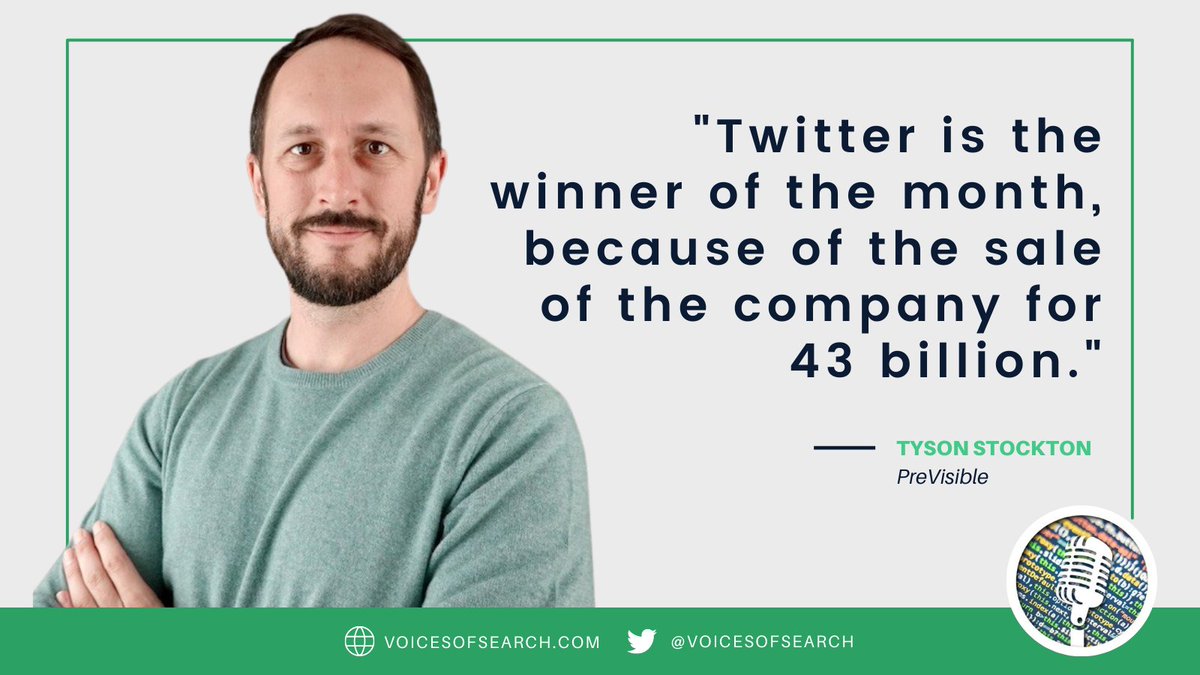 Twitter’s SEO visibility increased by 20% in the last two weeks. While not at their highest point, their SEO health has steadily climbed.

<a href="/tyson_stockton/">Tyson Stockton</a> PreVisible Co-Founder &amp; Education Partner, talks about this month’s winners and losers in SEO.

link.chtbl.com/YByk2Drr?sid=t…

#seo