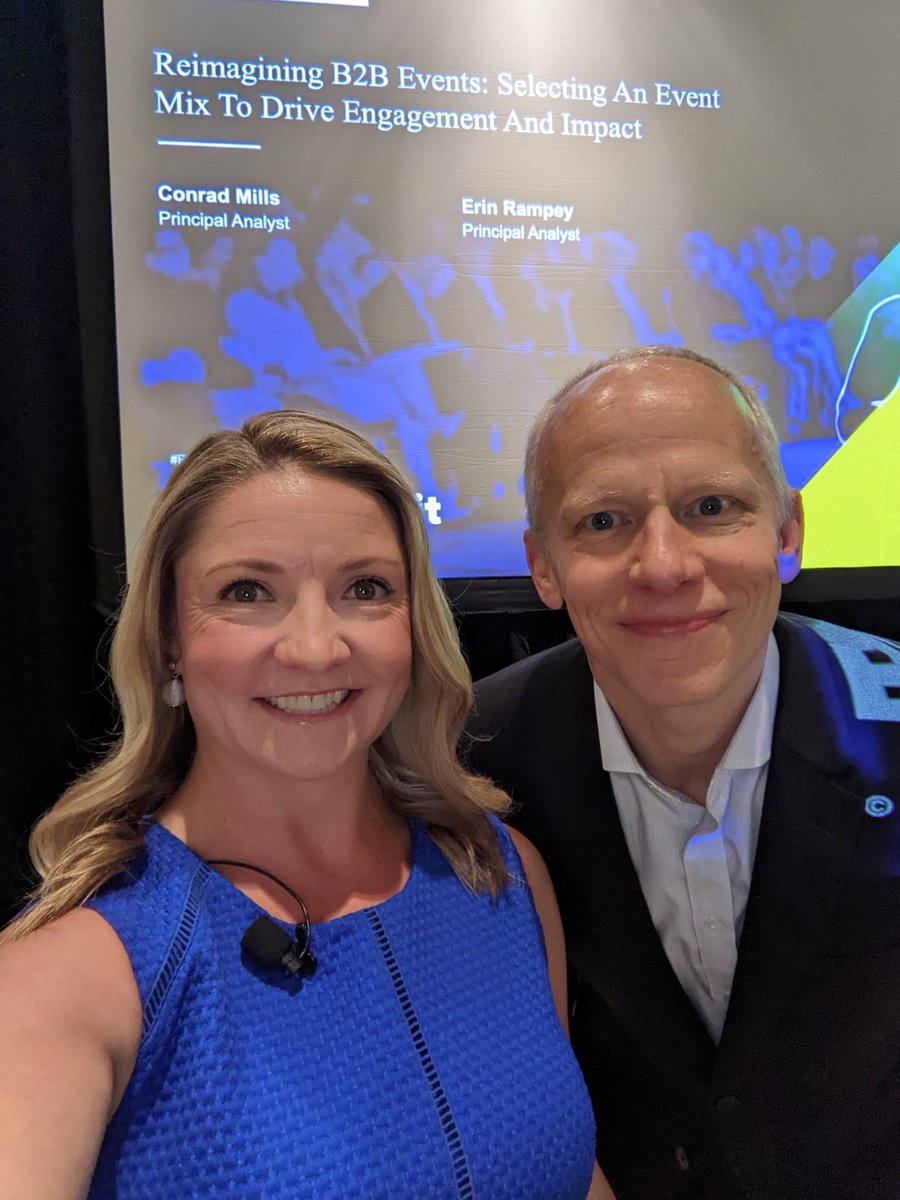 Great to be presenting in-person again with the wonderful ⁦<a href="/erinrbohlin/">Erin (Bohlin) Rampey</a>⁩ at #forrb2bsummit!