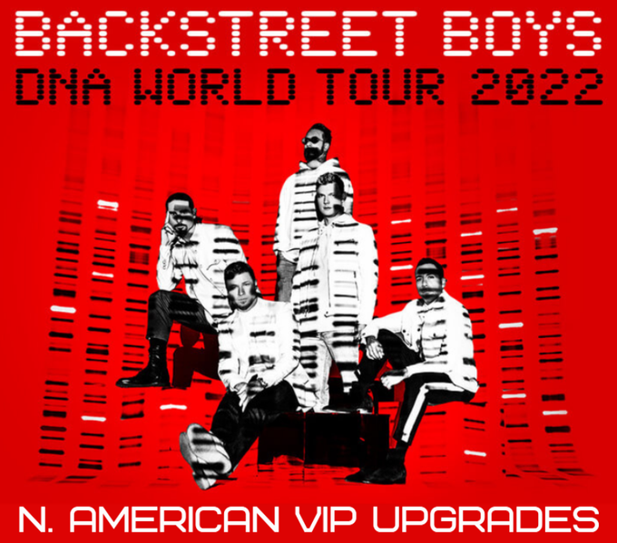 WHOTheBckstreet's tweet photo. The #DNAWorldTour2022 VIP Meet + Greet upgrades begin going on sale TOMORROW (Tues, May 3rd) to FAN CLUB MEMBERS! 🙌
👉 Presale begins @ 10am PST / 12pm CST / 1pm EST
👉 You will find everything under the 'Pre Sales / Info' section under 'Official Stuff'
Questions? Let us know! https://t.co/oHfROYSial