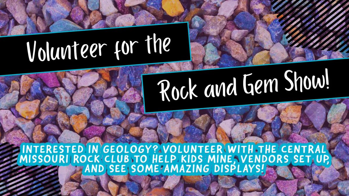 The Central Missouri Rock Club could use student volunteers to help with their upcoming Rock and Gem Show! The event will take place May 6-8 at the Knights of Columbus. Contact Mary Wozny at lmwoz@msn.com for more information. You can also visit: facebook.com/cmrlc/