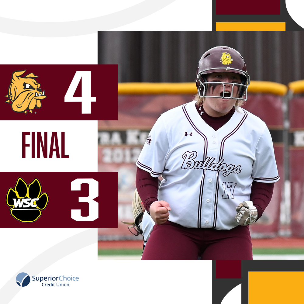 UMDBulldogs's tweet photo. Bulldogs get the win in game one!

@UMD_Softball // @SuperiorChoice_ https://t.co/imYSAZ5j1I