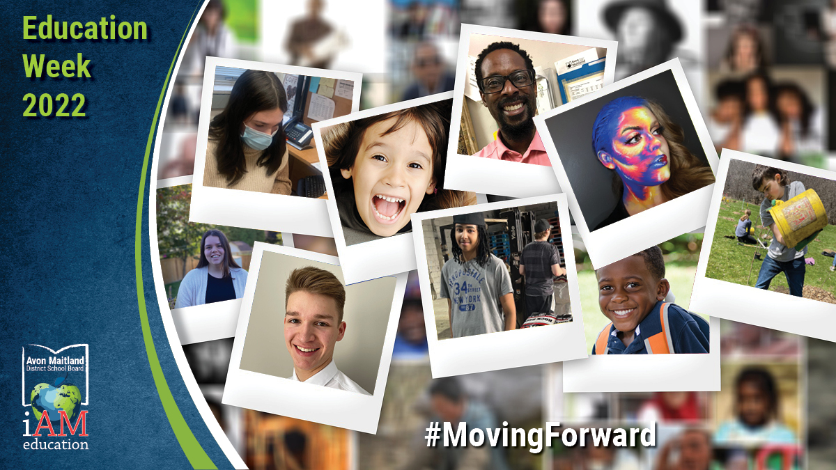 The first full week of May is Education Week, when we celebrate teaching excellence and student achievement. The 2022 theme is #MovingForward. AMDSB educators &amp; students are doing some amazing things, and we are so proud of their resilience and accomplishments. #EducationWeek2022