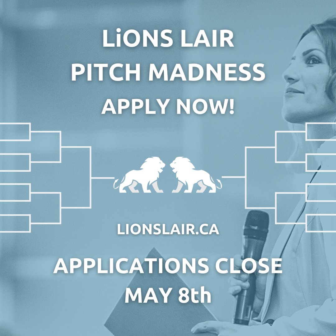 Are you looking to take your business to the next level? 

This is the #LastChance to apply for Innovation Factory’s #LiONSLAIR. 16 will enter but only one can tame the LiONS and take home the grand prize. 

Will it be you?  Applications close May 8th!  lionslair.ca