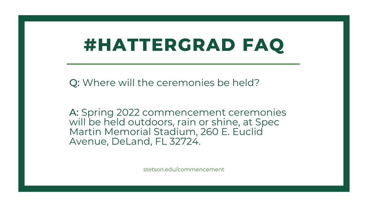 StetsonU's tweet photo. #HatterGrad FAQ π https://t.co/ejkmS6Rqnq