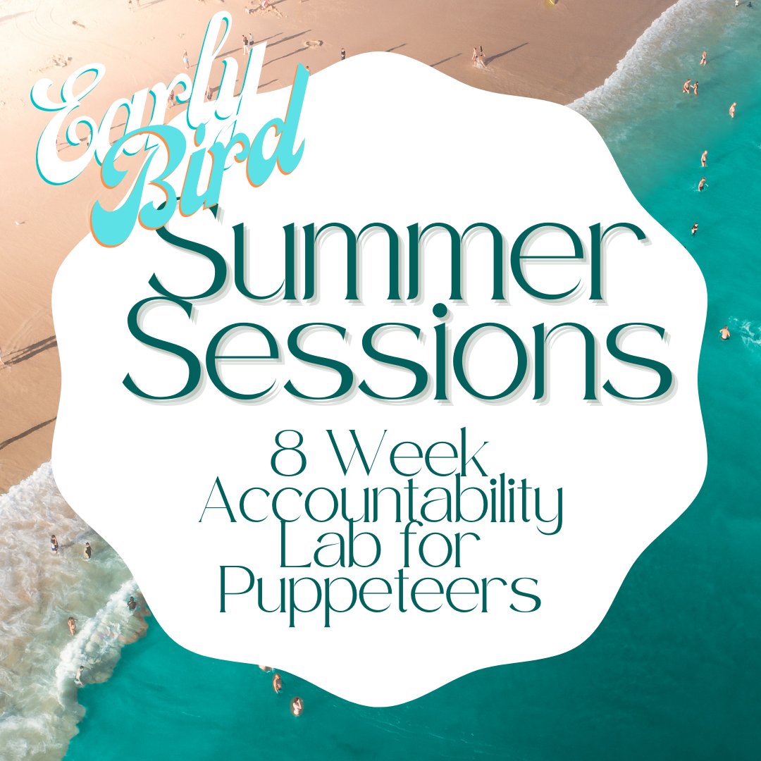 lilshadproduc's tweet photo. EARLY BIRD ALERT! Are you a puppeteer who's feeling stuck in the mud? Progress is now a thing of the past? WE CAN HELP! Join our weekly accountability lab and get unstuck along with your peers. Learn, laugh and get moving. Guided by Coach Jean Marie Keevins.
*
#puppets https://t.co/o9eeYaW4Uf