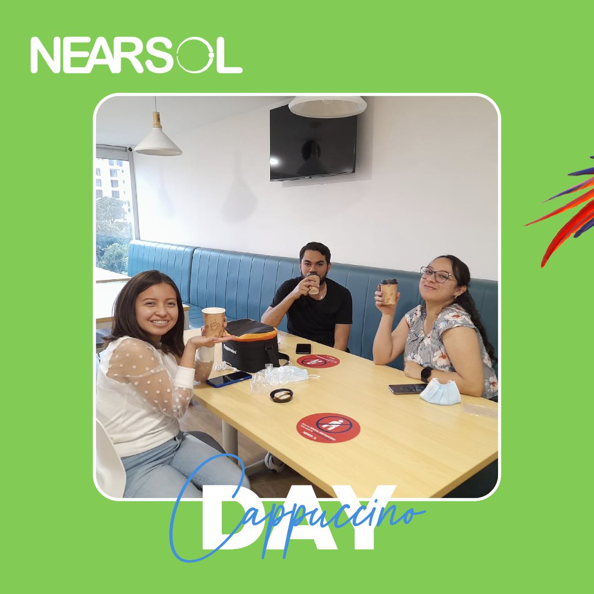 nearsol's tweet photo. 🤩 What better way to make our family members' working hours more comfortable than with a #cappuccino and a champurrada? 

✨Join us now and take advantage of a variety of benefits!✨

#Nearsolgt #ItFeelsLikeFamily #YoullLoveItHere #GPTW https://t.co/WKbzQn3DJw