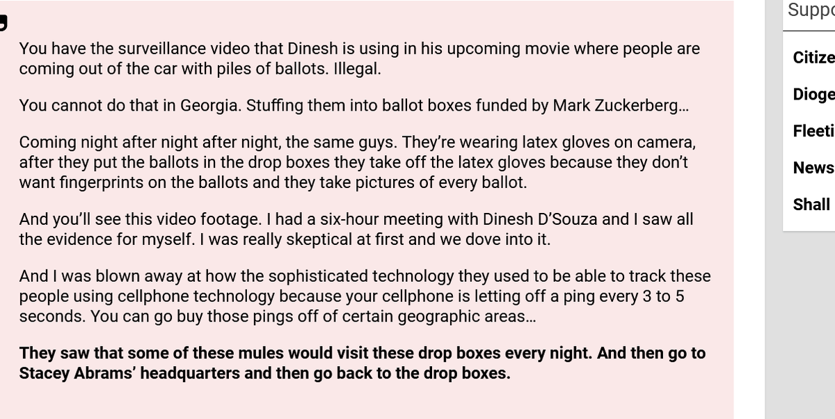 Freelassie's tweet photo. @ajc #2000MulesMovie #2000Mules
#Georgia2020Election #StacyAbrams - "..then go to Stacey Abrams’ headquarters and then go back to the drop boxes"
https://t.co/vr50bAGCnn https://t.co/uxd9JJRWy9