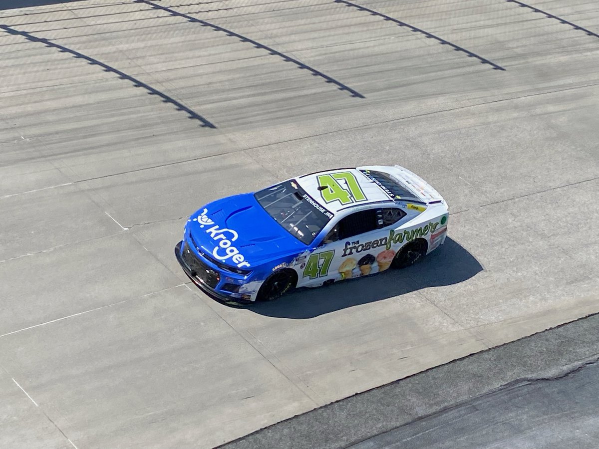 At the checkered flag, <a href="/StenhouseJr/">Ricky Stenhouse Jr.</a> brings the #47 <a href="/kroger/">Kroger</a> #TheFrozenFarmer car home P2, great weekend for the 47 team. Thanks for following along, and thanks to Kroger and The Frozen Farmer for the support!