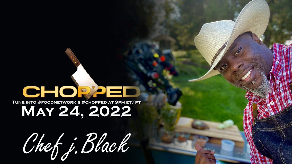ChefjBlackTX's tweet photo. @NBCDFW Tune into @FoodNetwork  #Chopped 5/24/22 9pm ET/PT (8pm). I had so much fun with all of the wonderful Chefs.
- @ChefjBlackTX of Chef's Knife Catering IG @Chefj.Black https://t.co/WILdvJqYhf https://t.co/xvX6b2edjh