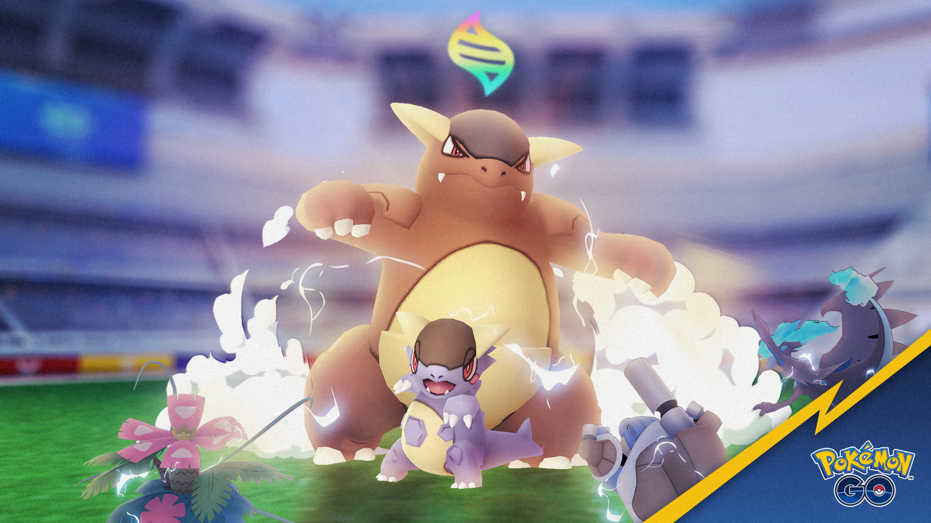 Pokémon GO on X: Remember, Trainers! Mega Kangaskhan is now appearing in  Mega Raids around the world!  / X