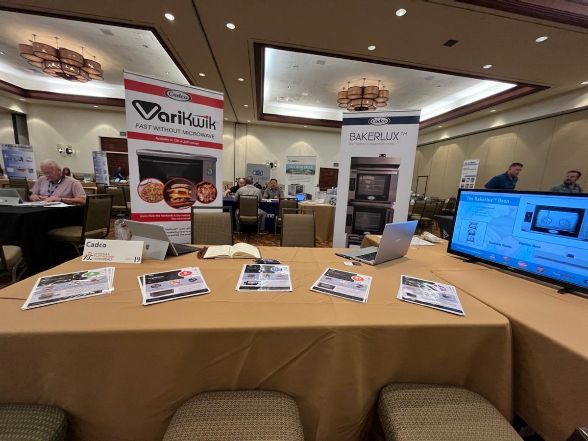 The ABC Conference was a success! It's great to meet in person again. Check out our the banners and table. We're also excited to see even more people at  the National Restaurant Association show in May. Booth #7250.
-
cadco-ltd.com
-
#travelingagain #cadco #nra2022