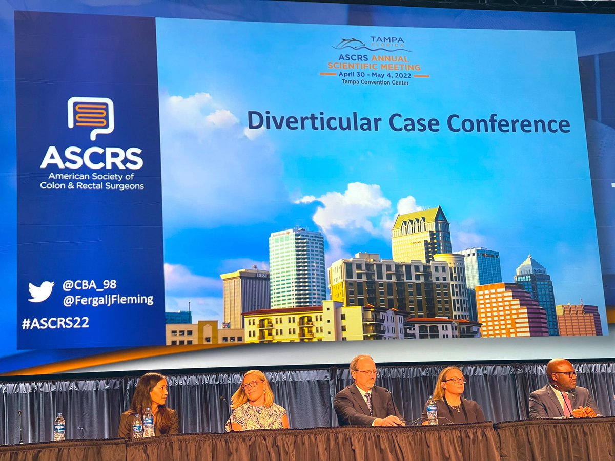 shslipak's tweet photo. One of my partners, Dr. Becky Hoffman, representing @GeisingerSurgEd @GeisingerHealth as a panelist at a diverticulitis case conference at #ASCRS22 @drbeckyhoffman https://t.co/k7tVVSR6Z8