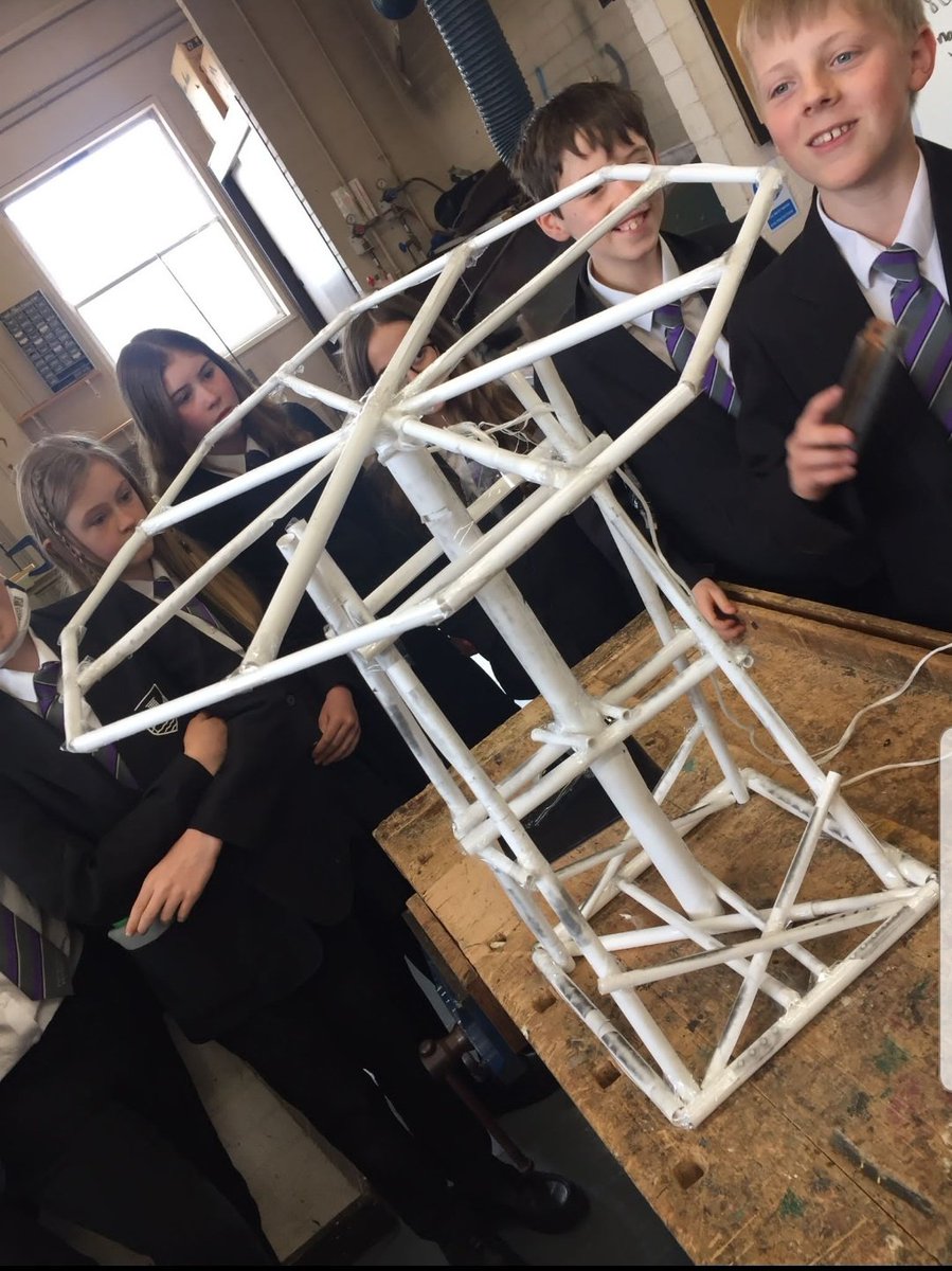 MrsDaviesDT's tweet photo. Year 7 STEM @chepstowschool presenting their “Fairground Attractions”. A fun lesson all round😊.  Well done everyone👏 #structures #physics #forces #motion #STEM #pedagogy #engagement https://t.co/wzyKTY0yAe