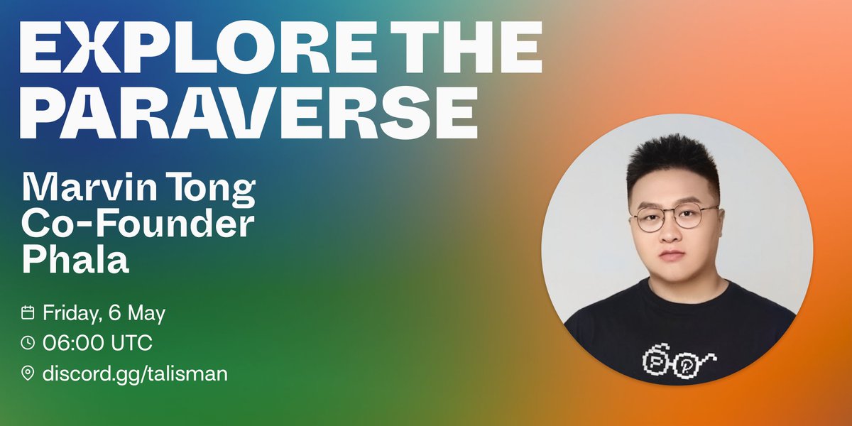 wearetalisman's tweet photo. Join us as the #Paraverse meets @PhalaWorld 🎮!

This week we have Marvin, co-founder of @PhalaNetwork on Talisman Meditations to talk about decentralized computing 🧠 and the future it will enable 🤖.

Sign up here👇
https://t.co/Ufn5w1RJGj https://t.co/i0myKBUSSb