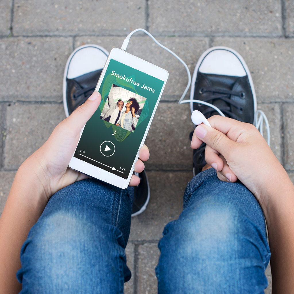 SmokefreeUs's tweet photo. #QuitTip: When a craving hits #ExSmokers can create a playlist and jam out to their favorites. Remind your quitter that cravings are tough, but they will pass. Get more tips on dealing with cravings: https://t.co/KDxBj4A7cE https://t.co/SxZDs7mxyn