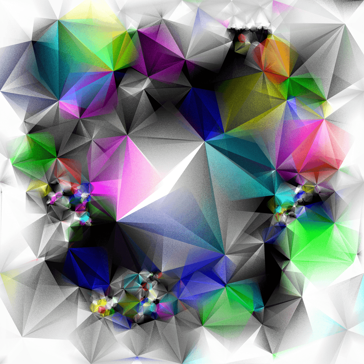 NadiehBremer's tweet photo. Trying some different (and more vibrant) images (of my past works) as the source, because I just need them colors 😆 

#webgl #creativecoding https://t.co/Zt6XHiDYsH