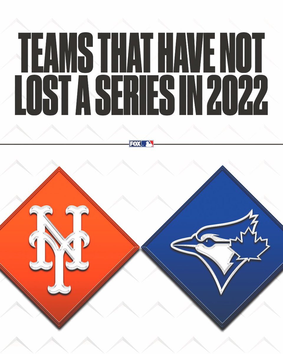 The <a href="/Mets/">New York Mets</a> &amp; <a href="/BlueJays/">Toronto Blue Jays</a> are the only teams who have not lost a series in 2022 👏