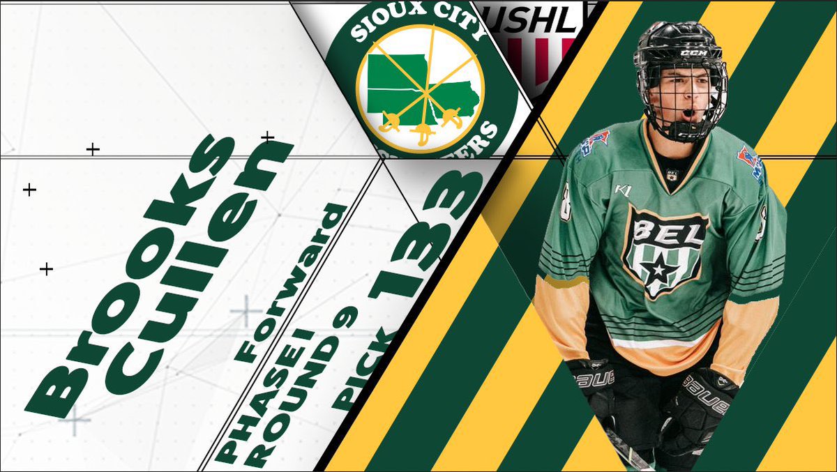 With the 133rd pick in Phase I Round 9 of the USHL Draft, the Musketeers select Brooks Cullen