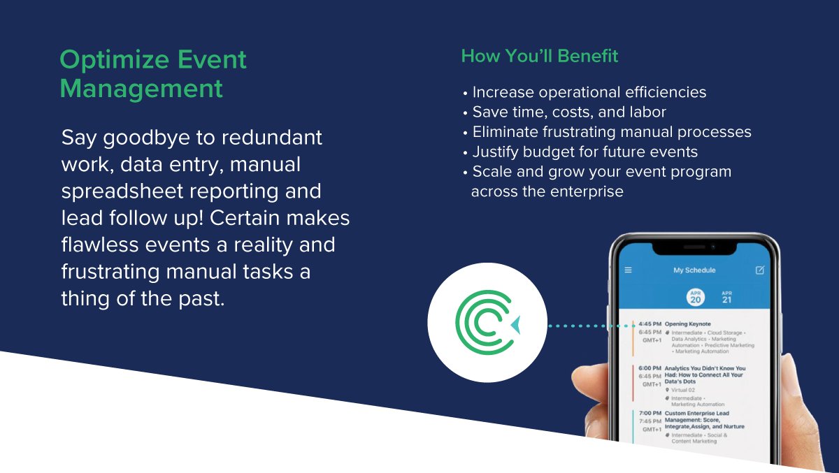 CertainInc's tweet image. Clone past events to make your next event that much easier to organize.

Learn more about our Event Automation for data-driven marketers here: bit.ly/37UoRT4

#eventautomation #event #eventmanagement #data