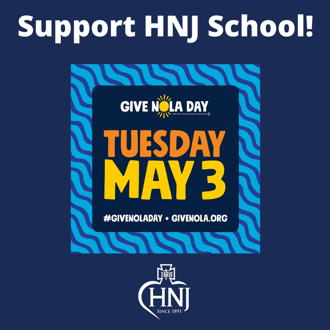 hnjschool's tweet photo. Tomorrow is #GiveNOLADay. We would appreciate your support of Holy Name of Jesus School and our mission to form "Boys and Girls for Others." Your gift will help us continue the legacy of excellence and Catholic values for our students. 
Donate here: https://t.co/pLgyt7YUlv https://t.co/tdytmAL6oU