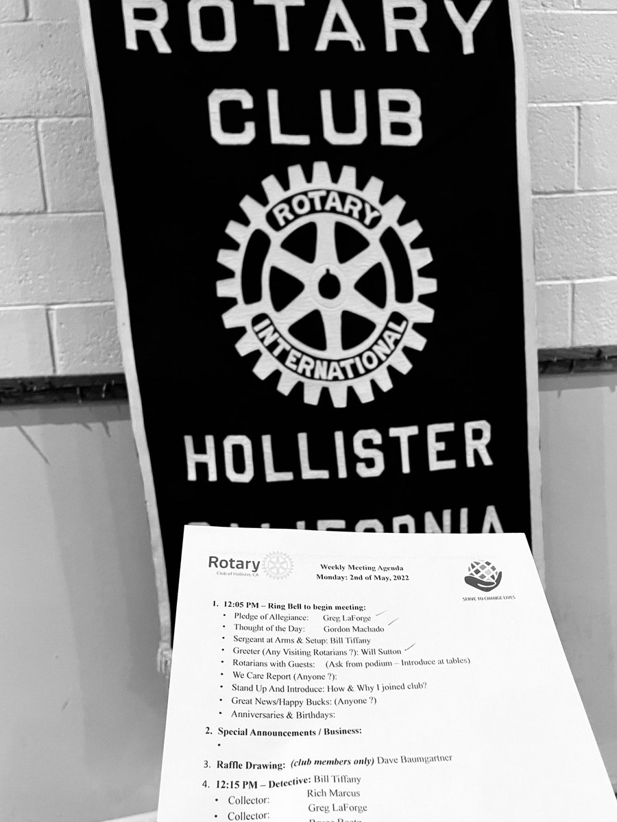 DaveWestrick's tweet image. Fillin in as President for our club President today at @HollisterRotary - Good times #fourwaytest #rotaryinternational
