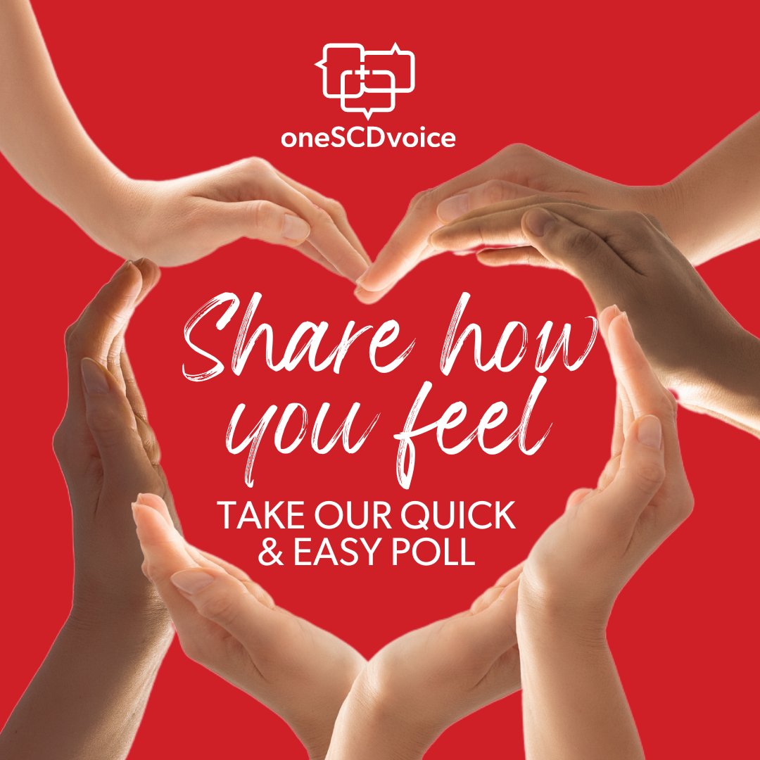 oneSCDvoice's tweet photo. We want to hear from you! Take our latest poll to let us know how you feel about your ability to manage your sickle cell disease on a daily basis: https://t.co/qLceVec5Ec
#SCD #SCDAwareness #SickleCell #SickleCellDisease #oneSCDvoice https://t.co/b7Ur6kkyZs
