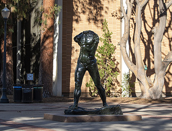 So one thing I really love in certain sculptures or paintings is the way they capture movement. For example, famously, Rodin famously sculpted walking to get a sense of movement as it occurs (photo from UCLA!). Good data does this too: it puts the reader into the action.