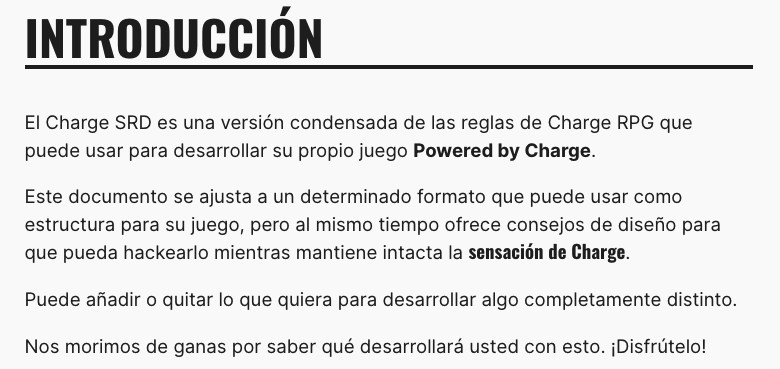 RPDeshaies's tweet image. This is incredible.

The Charge SRD is now available in Spanish thanks to @laesquinadelrol 😱

Yeahhhh!!!!