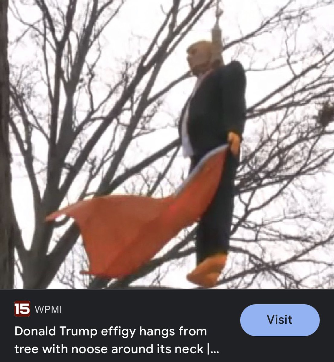 Can we please CUT THE CRAP with the "Mike Pence was almost Killed on January 6th" NONSENSE? First of all, he was FINE.  Also, For SIX YEARS, the LEFT openly embraced Violence against TRUMP.  Woke Weirdos dressed up Mannequins as TRUMP and HANGED HIM as a "decoration"-FAR WORSE!!