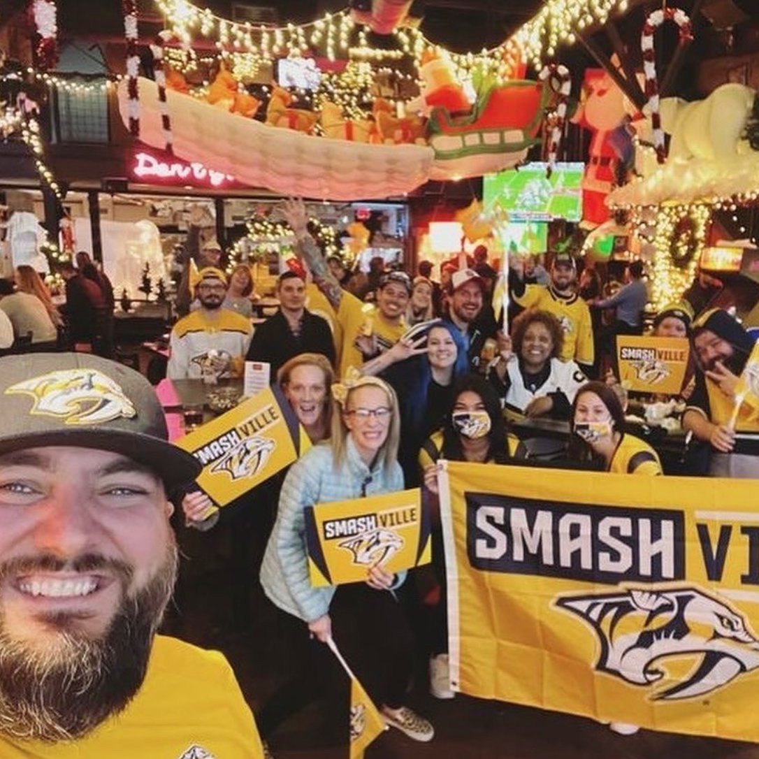 1025TheGame's tweet image. Stop by @HQ_Nashville for the @PredsNHL @budlight Watch Party as they take on the @Avalanche in Game 2 tonight at 8:30. 

They'll have $6 select beers &amp;amp; $10 Smashville Cocktail specials. 

Hit up our promo table for a chance to win tickets to Game 3! #Preds #StandWithUs
