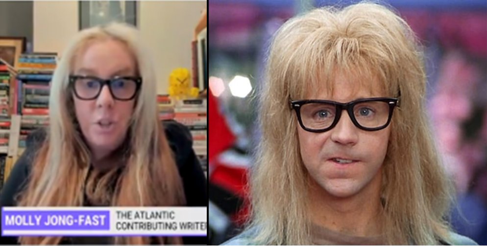 I saw <a href="/MollyJongFast/">Molly Jong-Fast</a> griping about <a href="/elonmusk/">Elon Musk</a> on @MSNBC and for a moment, I swear, I swear that I thought it was <a href="/danacarvey/">Dana Carvey</a> and he was announcing that he convinced Mike Myers to come out of retirement for a new Wayne's World. Imagine the bitter disappointment.