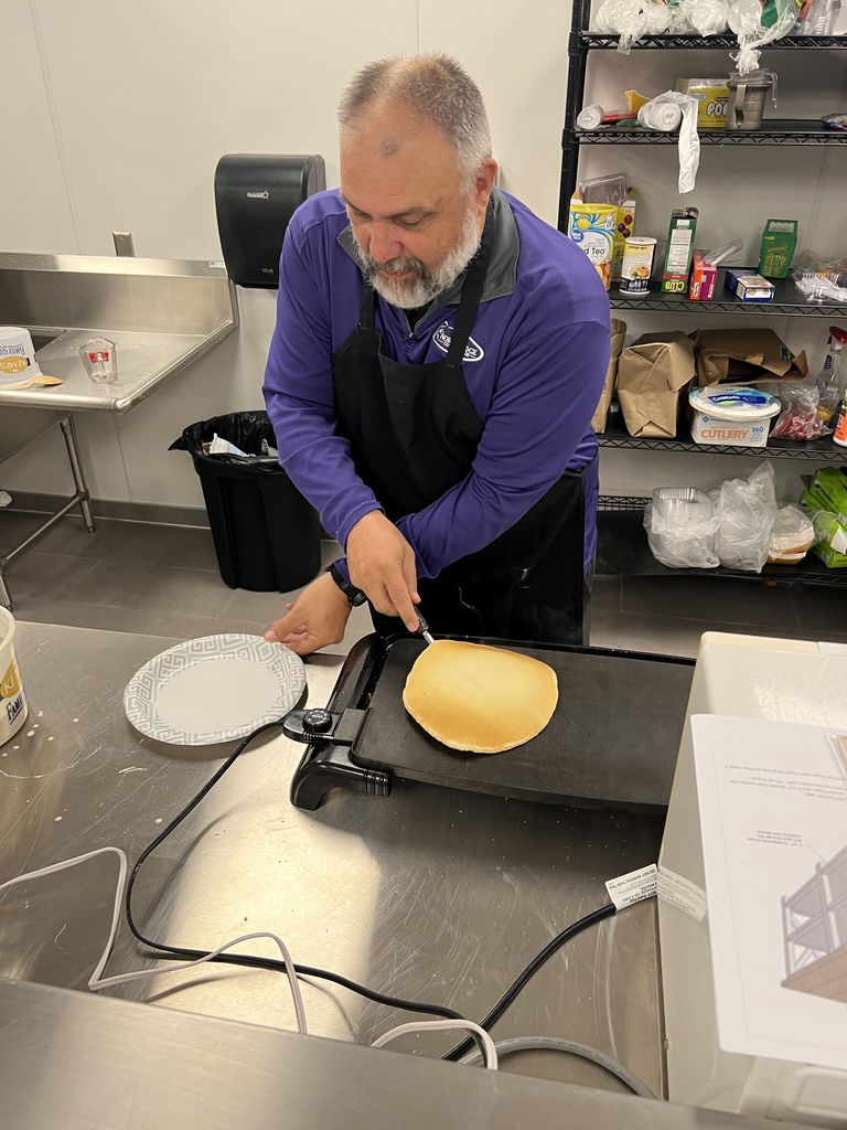 It's Teacher Appreciation Week and we think THS has THE BEST!  We started the week off right with breakfast for all staff, brought to you by our very own "Pancake Man" and his team.