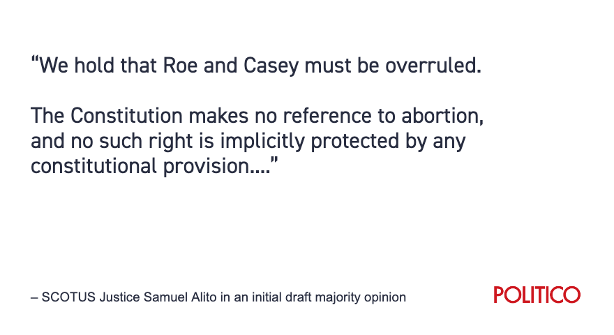 politico's tweet photo. Here are 4 key passages in the draft opinion:

https://t.co/TS9DrVI9YS https://t.co/b5MrSe0fsX